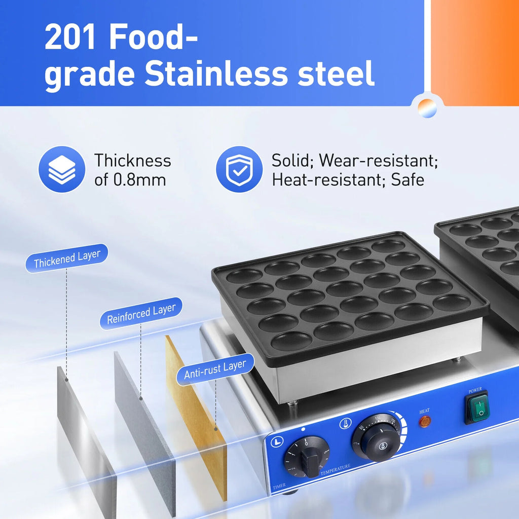 50PCS Commercial Electric Nonstick Waffle Maker Machine C323471