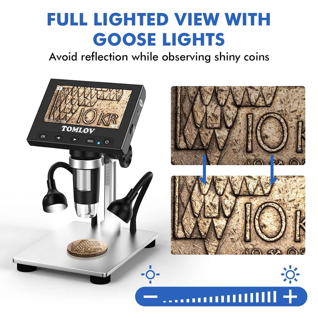 4.3" USB Digital Microscope with 10 LED Lights V163588