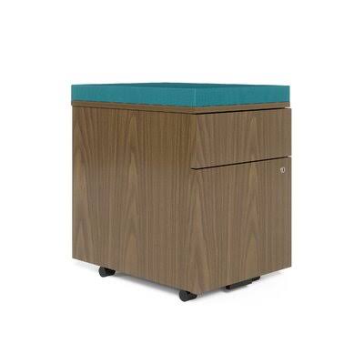 Carini Walnut/Bayou 2-Drawer Vertical Filing Cabinet I827