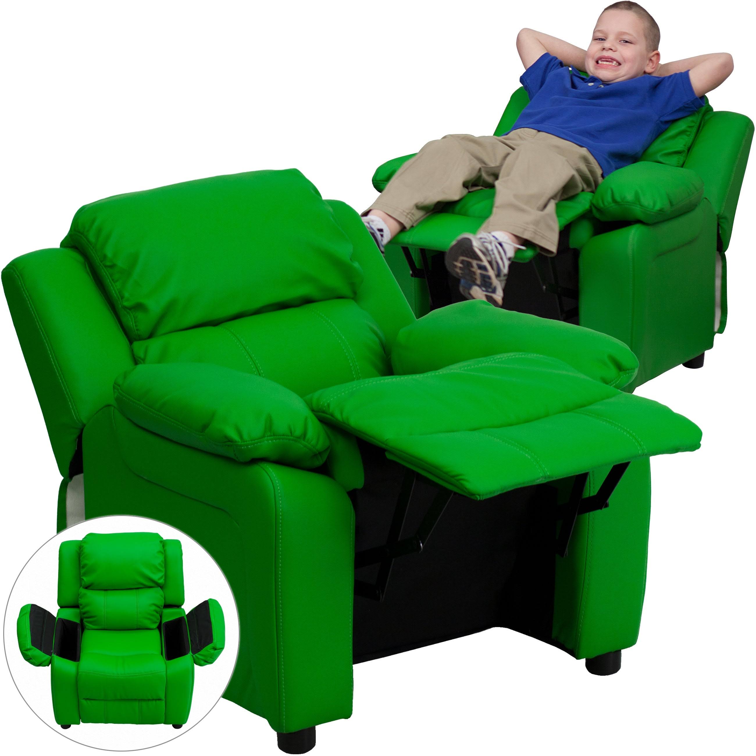 Pink Vinyl Upholstered Recliner P5426