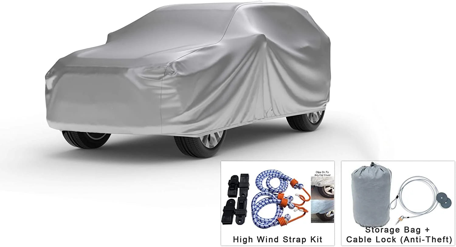 SUV Cover with Fleece Lining, Cable Lock, Storage Bag & Wind Straps W788
