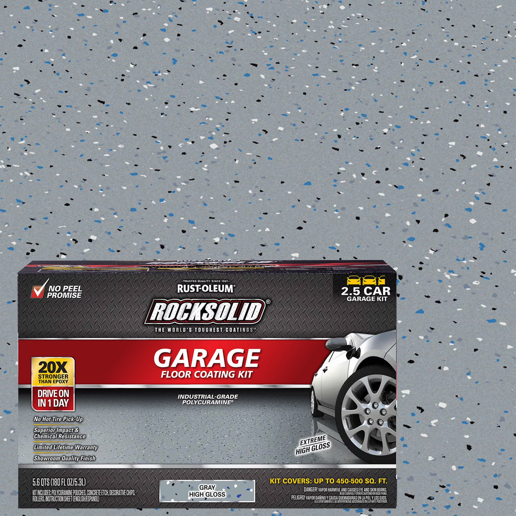 Gray High Gloss 180 oz Garage Floor Coating Kit R655