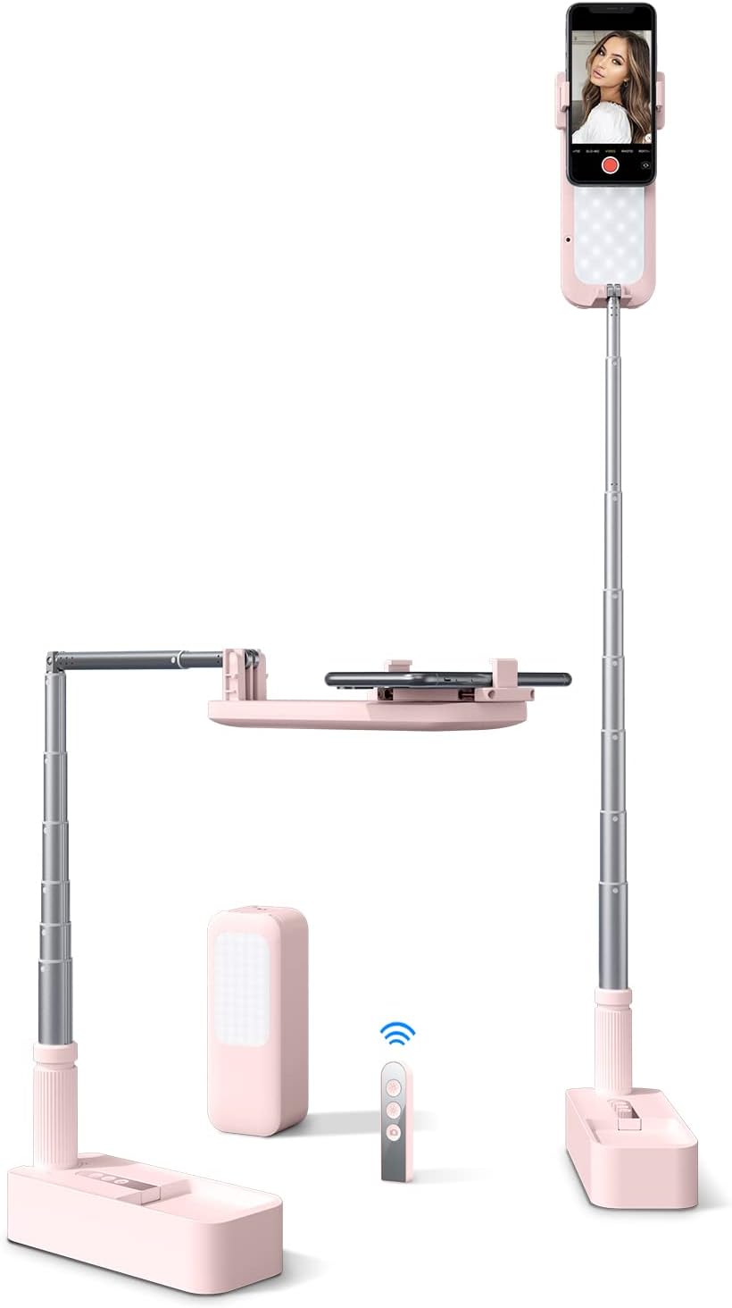 Portable Cell Phone Stand with Bluetooth Remote, Pack of 2 O5481