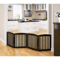 24 inch 4 Panel Wooden Freestanding Foldable Pet Gate F575