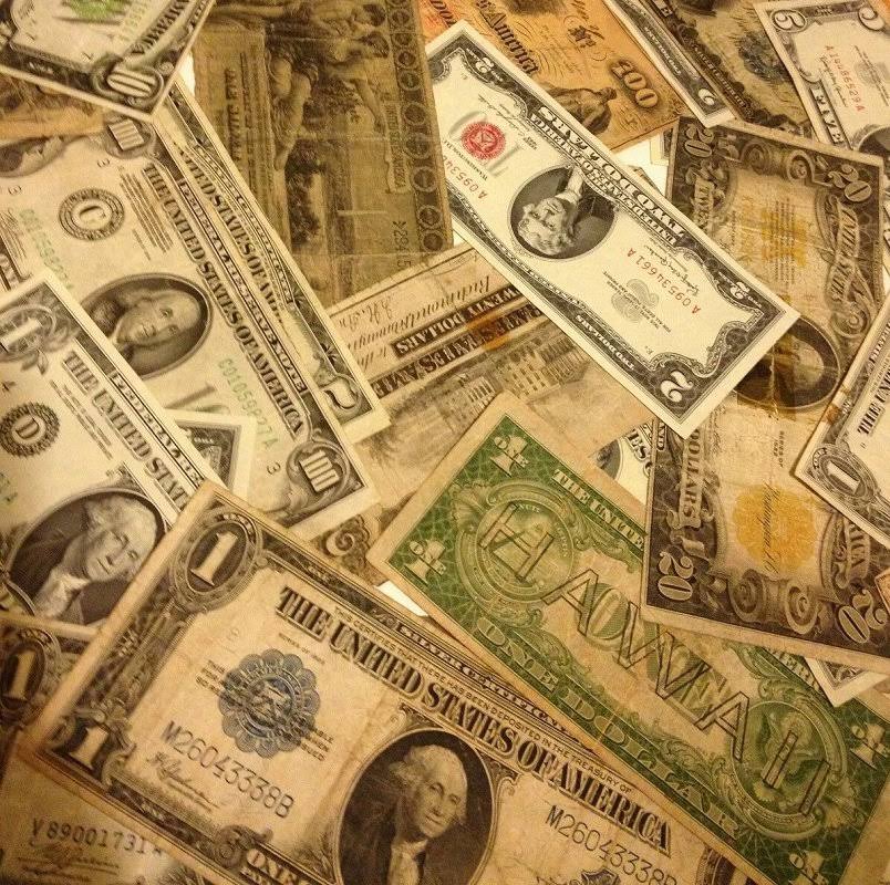 Old Currency Gold Silver Certificate Large Small B375
