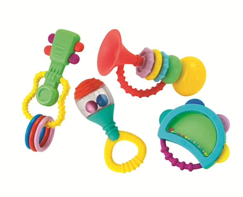 4 Piece Instrument Themed Teether and Rattle Set J688161
