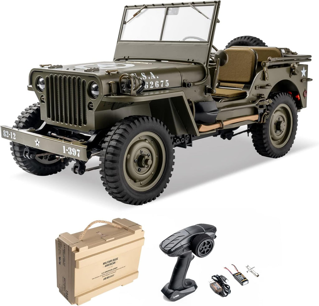 1/12 1941 MB Scaler RC Jeep Rock Crawler with LED Lights P896