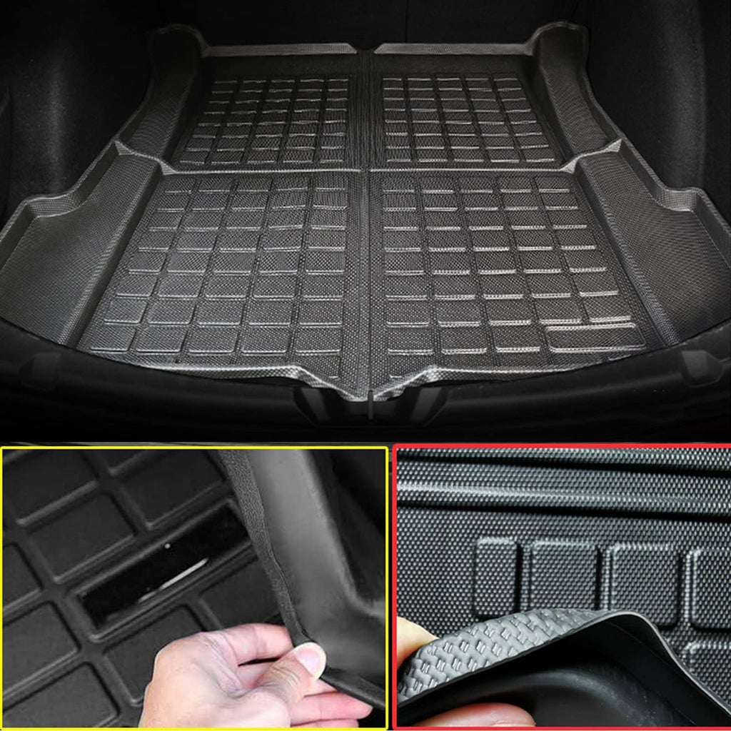 3D Rear Cargo Liner Trunk TPE Waterproof Mat Pack of 2 P834