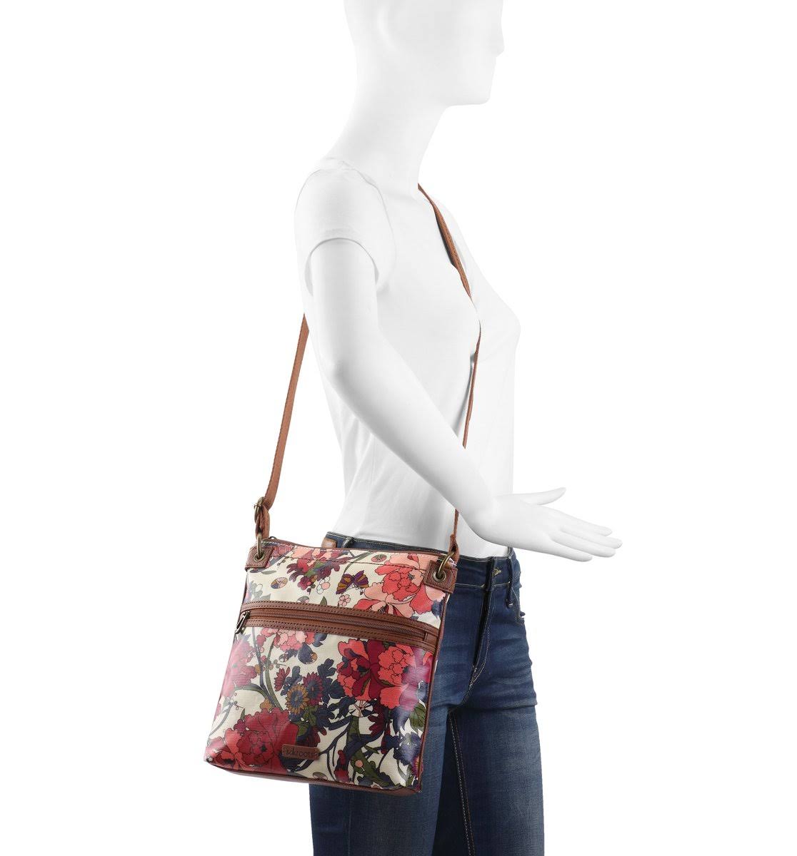 Charcoal Canvas Flat Crossbody Bag M782996