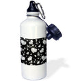 Glitter Hearts Silver 21 oz Sports Water Bottle L409