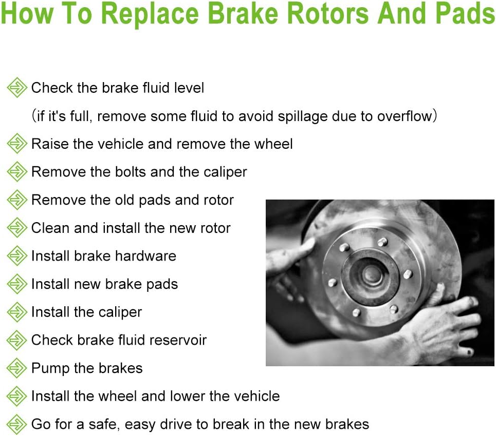 Drilled & Slotted Rear Brake Rotors 2pcs T279