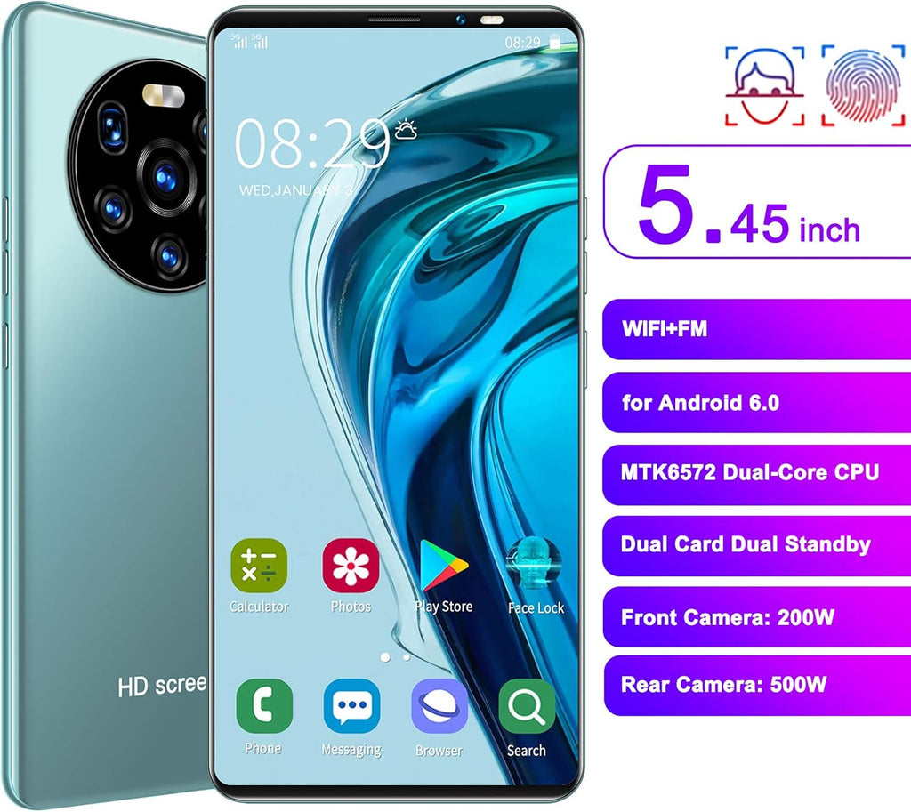 Unlocked Smartphone 5.45" HD Full Screen Dual Card Slot Pack of 2 J119327