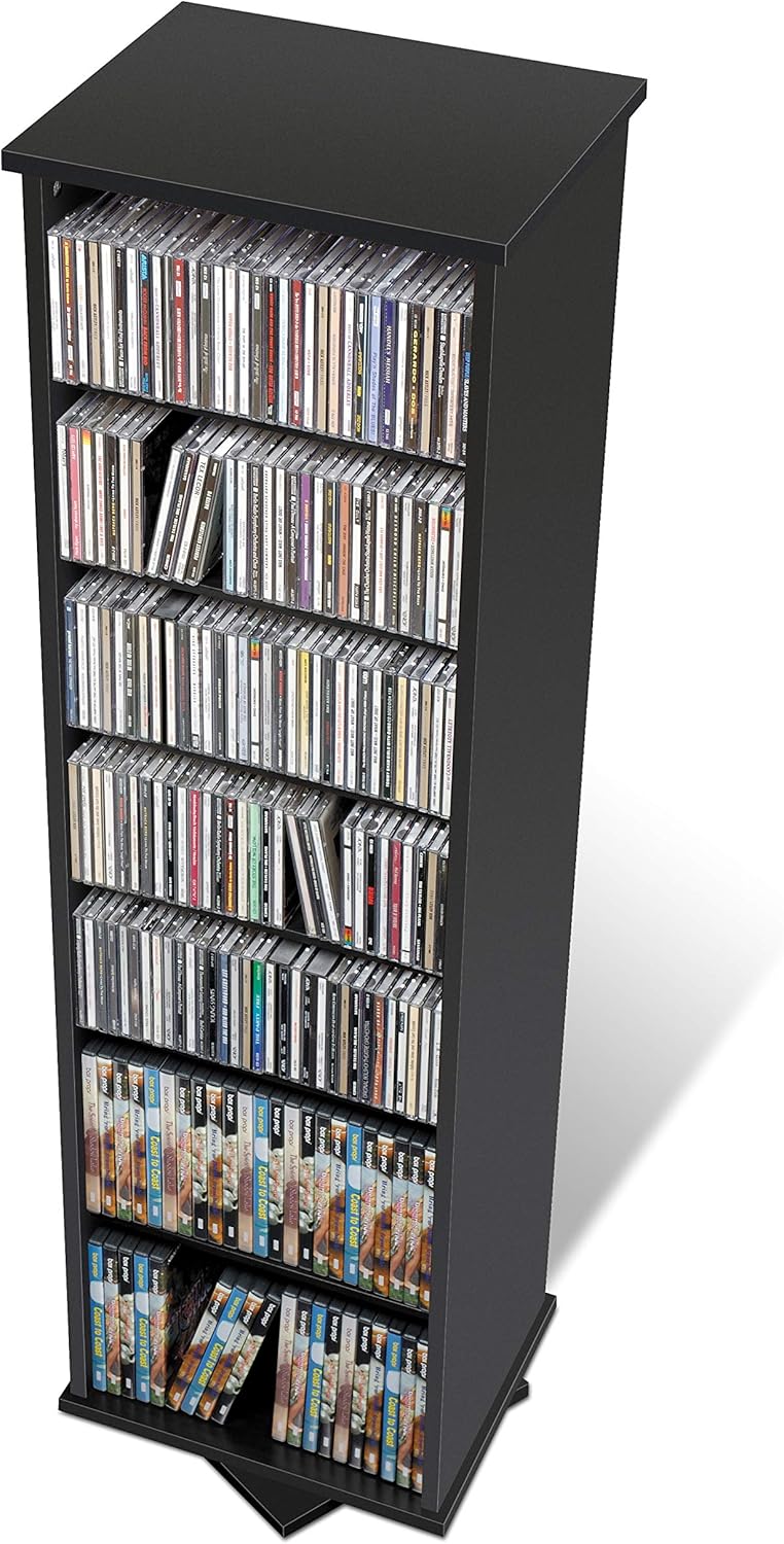 Black Spinning Tower Storage Cabinet P98201