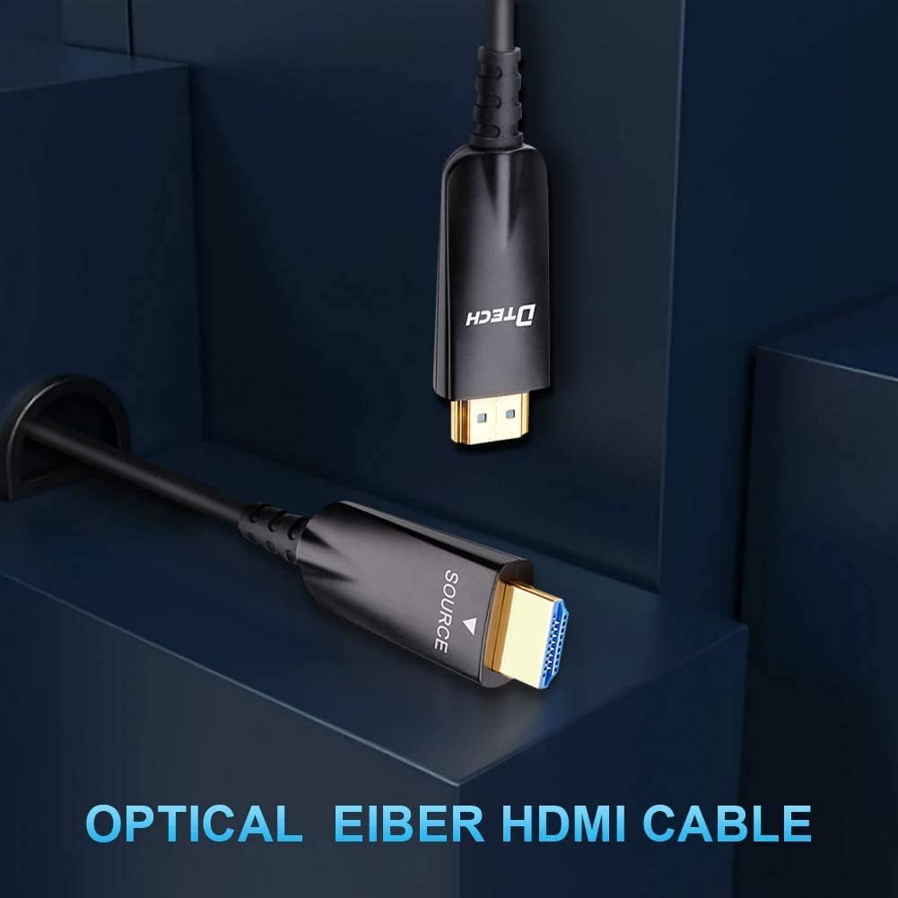 75ft Fiber Optic HDMI Cable 4K 30Hz 1080p 60Hz Black Pack of 2 O71736