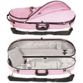 Pink Fiberglass 4/4 Violin Case with Silver Velvet Interior and Protective Bag C887648