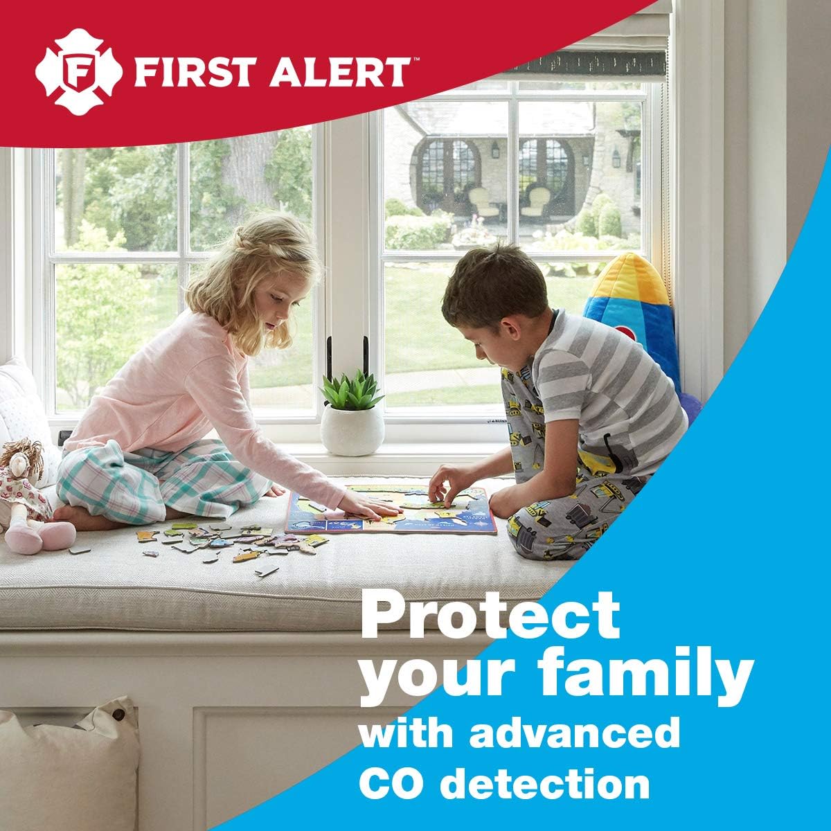 Carbon Monoxide Detector, Battery Operated, 6-Pack, White W29072