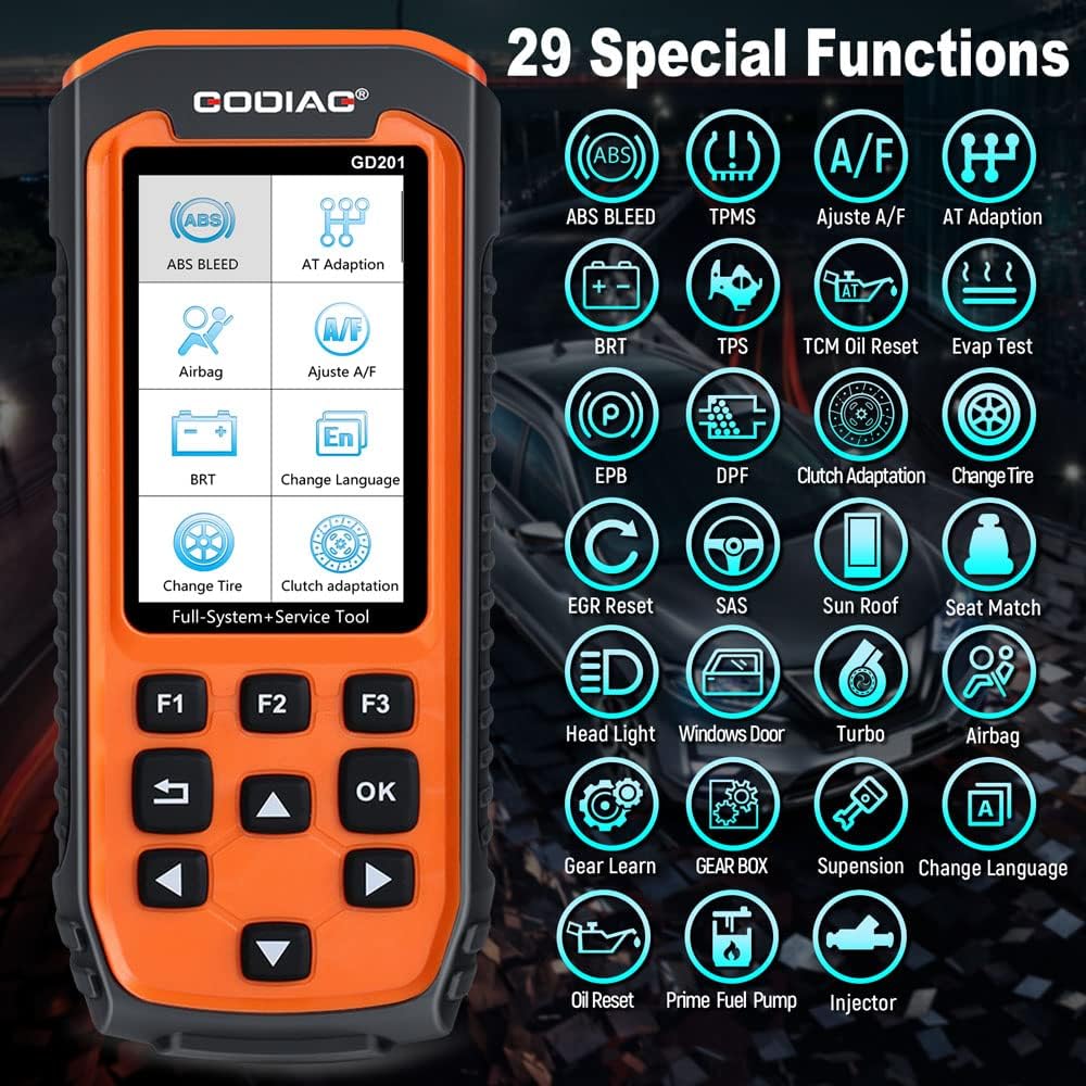 OBD2 Scanner Diagnostic Scan Tool with 29 Reset Service V790150
