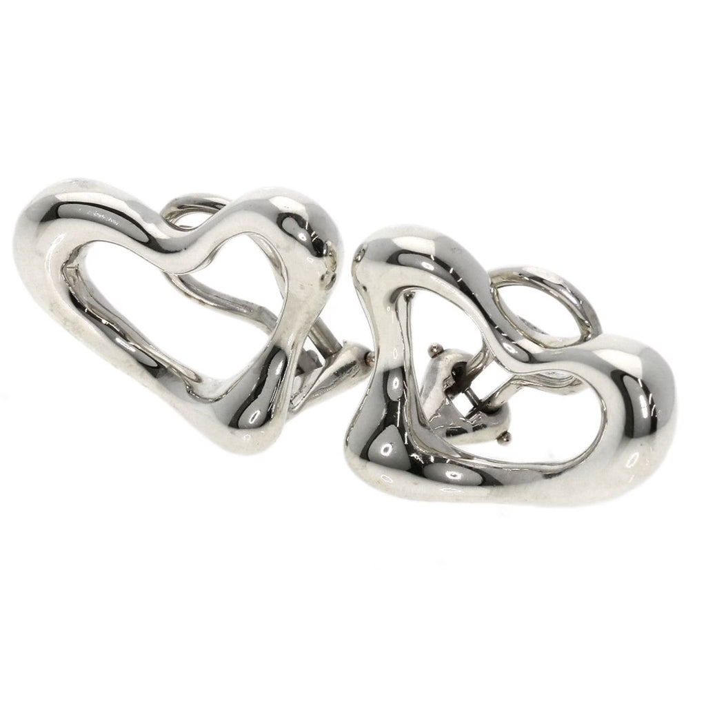 Silver Open Heart Earrings I3631