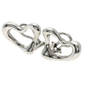 Silver Open Heart Earrings I3631