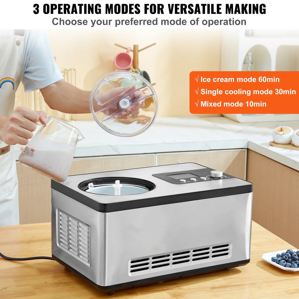 2 Quart Automatic Ice Cream Machine Electric Yogurt Gelato Maker A77927