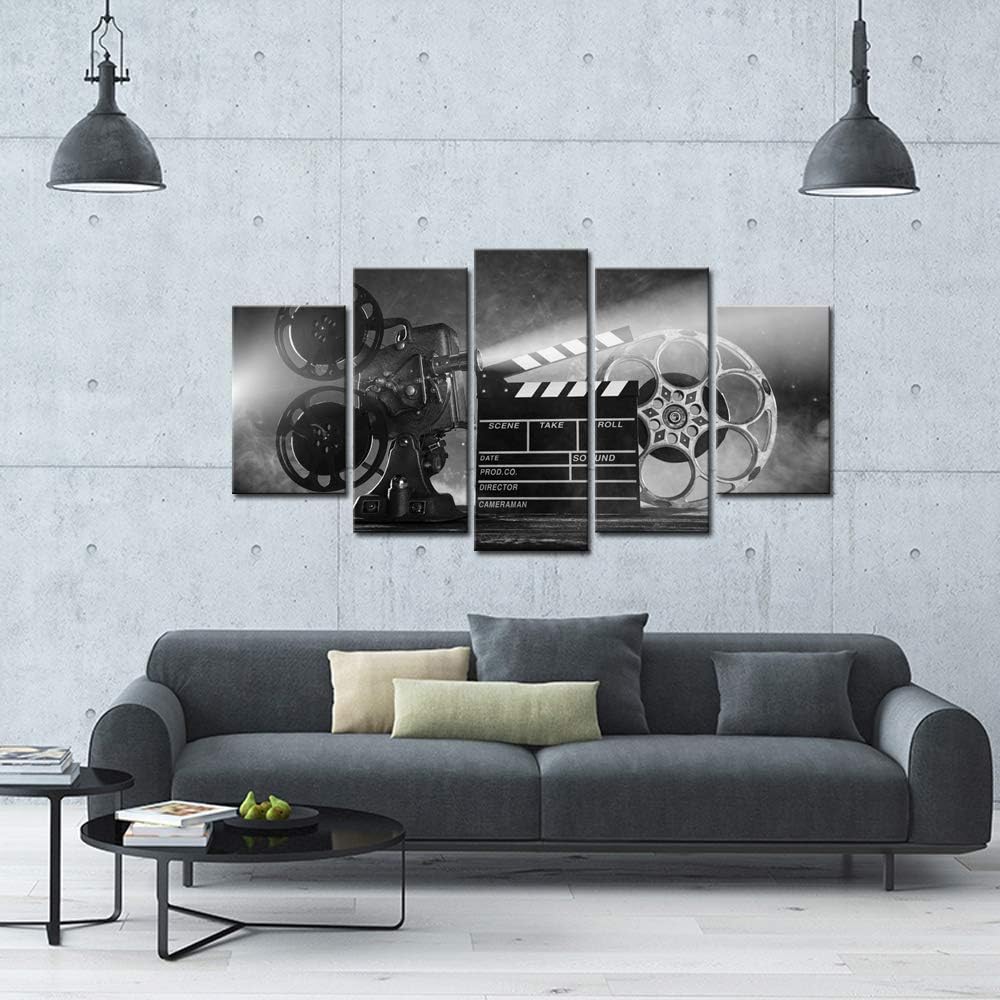 Large 5 Piece Canvas Wall Art Black and White Pictures Ready to Hang K5790
