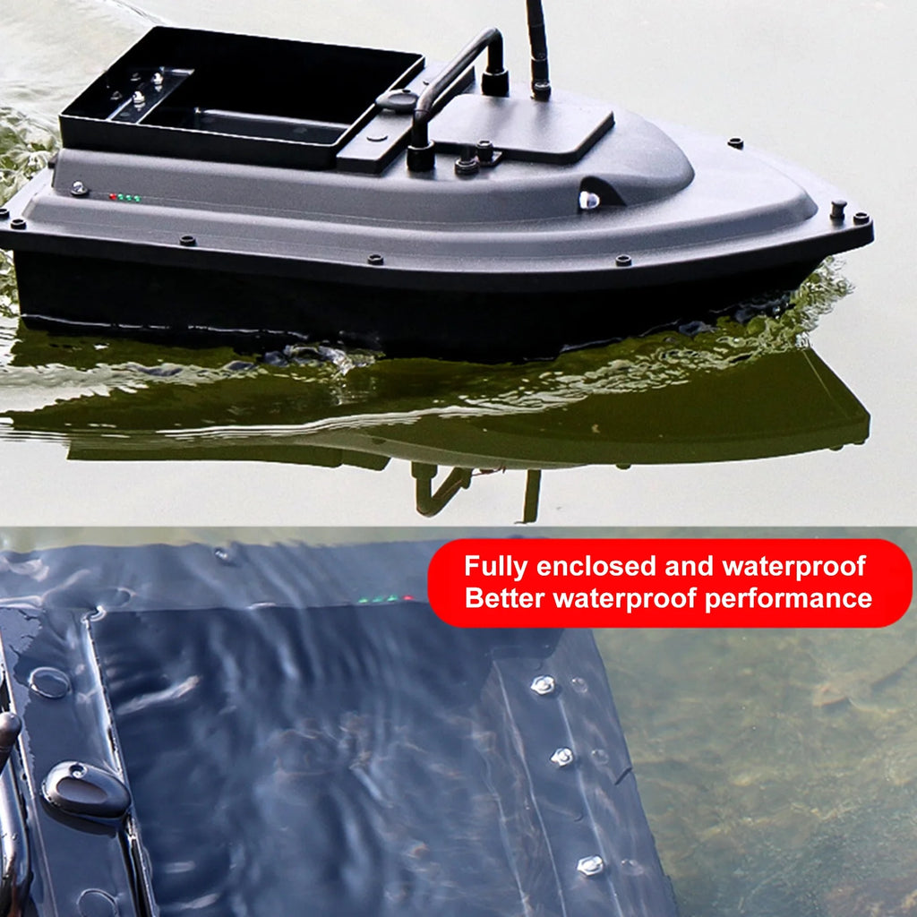 RC Fishing Bait Boat with Fish Finder, 0.75kg Loading, 500M Remote Control, Double Motor, Night Light, 12000mah Battery I75672
