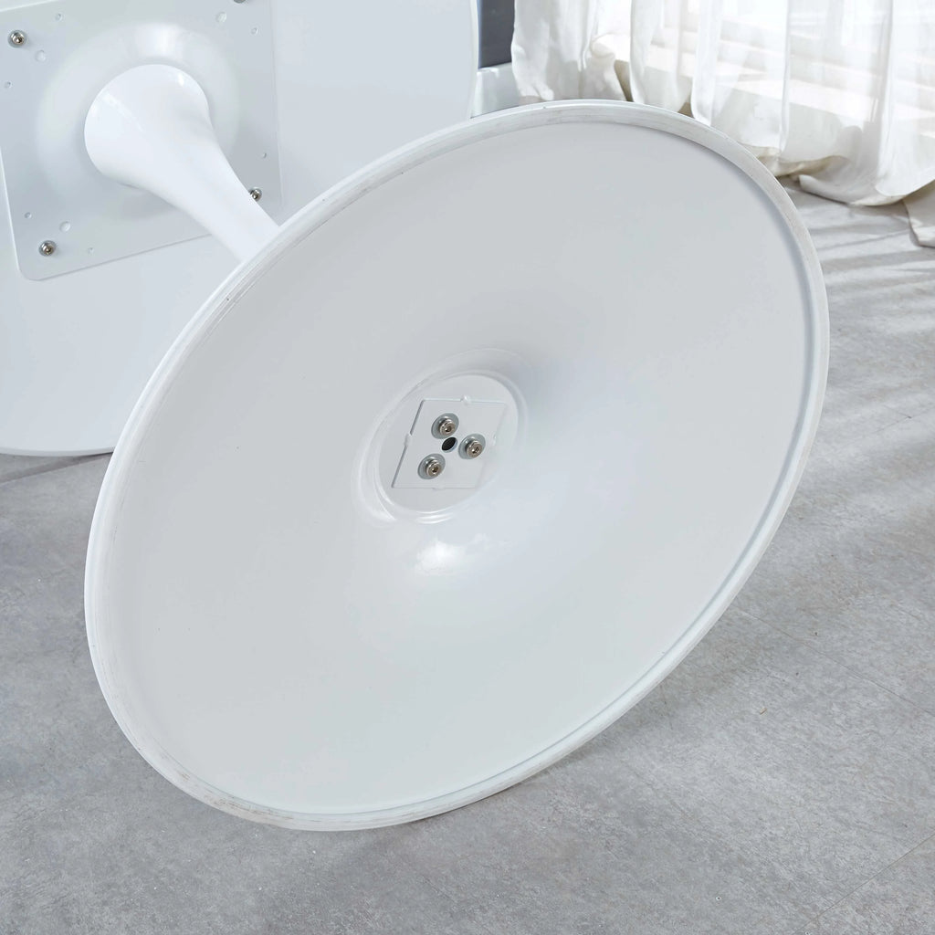 White Tulip Table Mid-century Dining Table with Round Mdf Table Top F888091