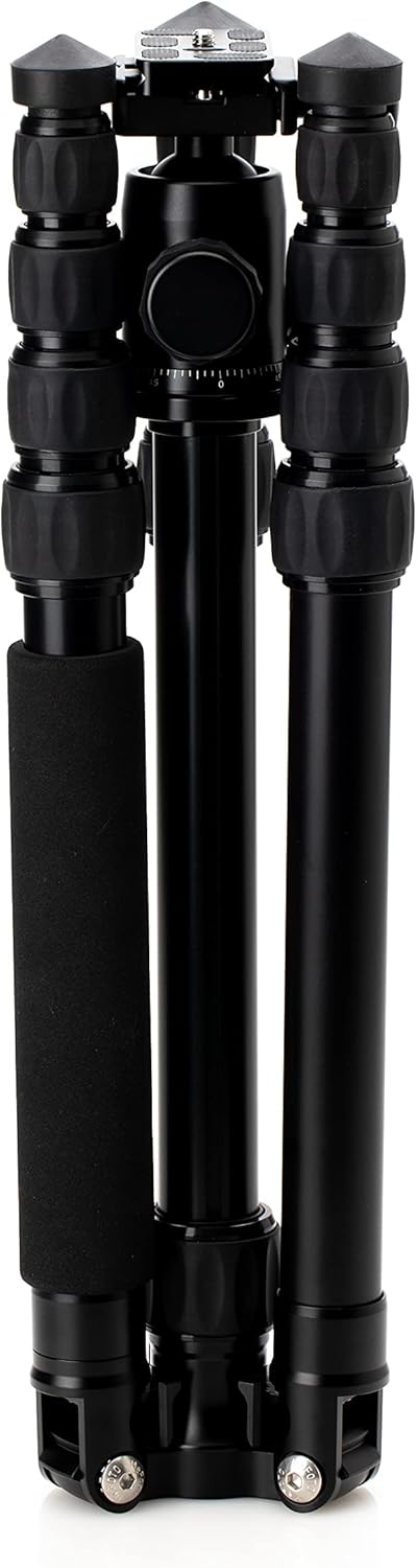 Black Travel Tripod with Ballhead and Monopod D83913