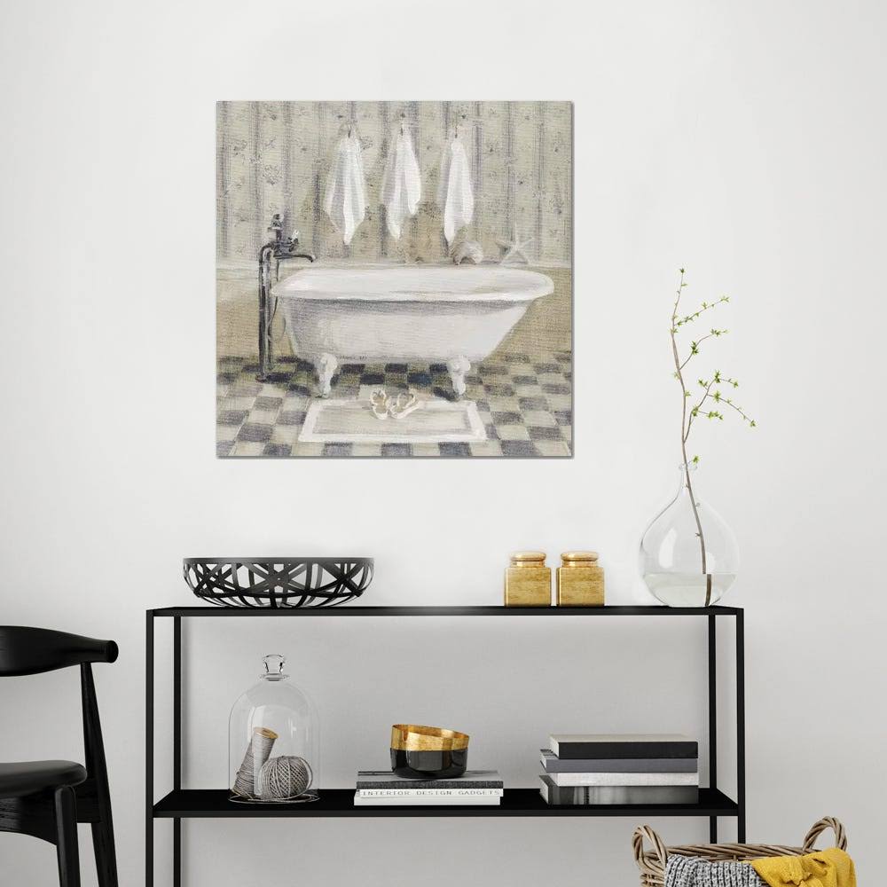 Victorian Bath IV White Tub Canvas Art K868493