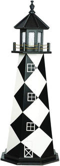 Decorative Lighthouse Wood Black White H6482