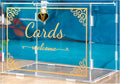 Gold Pattern Acrylic Card Box with Lock, Pack of 2 D5228