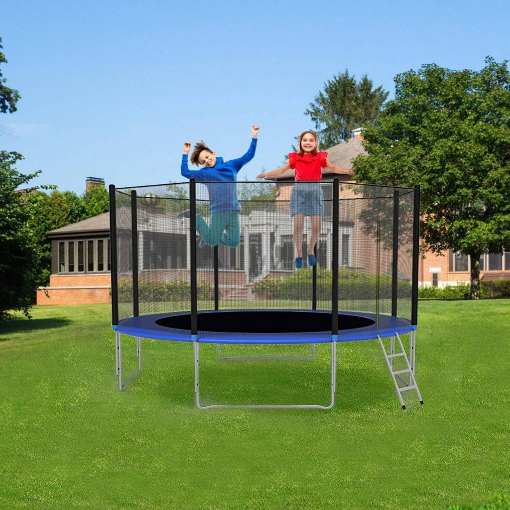 10' Round Trampoline with Safety Enclosure and Spring Pad K9011