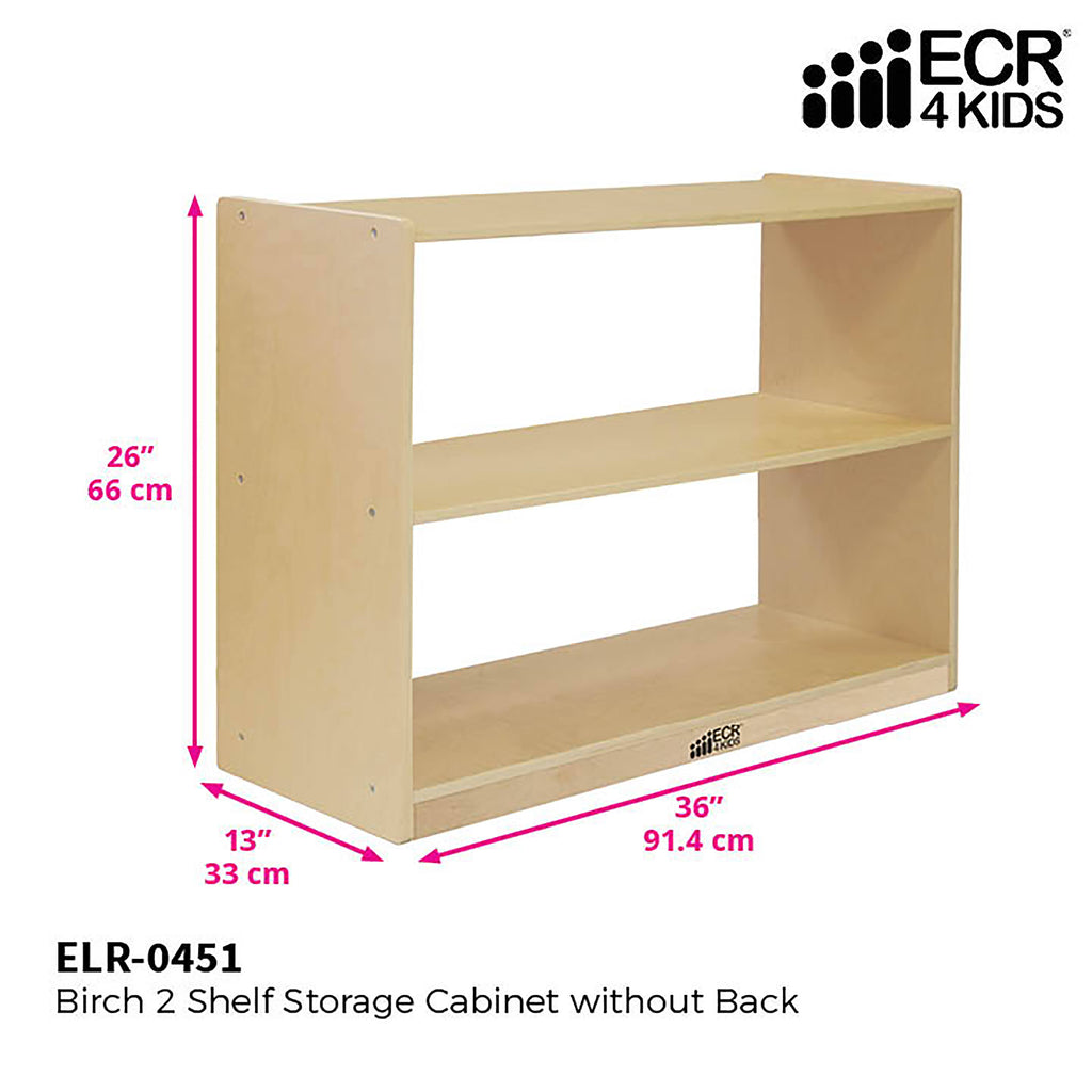2 Shelf Birch Storage Cabinet C442218