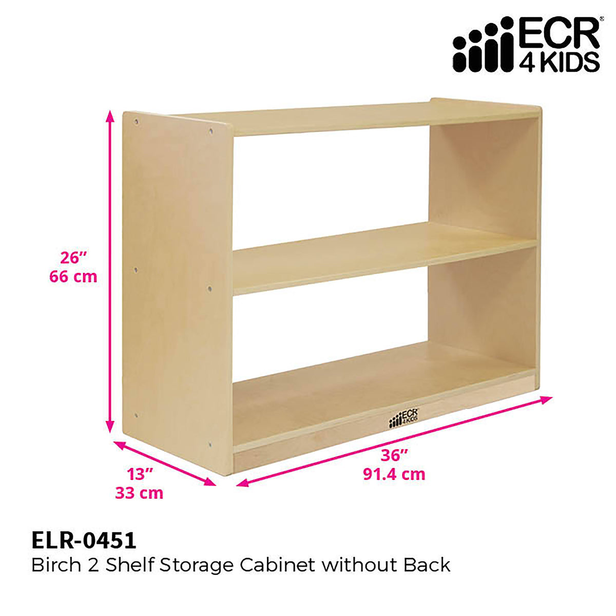 2 Shelf Birch Storage Cabinet C442218