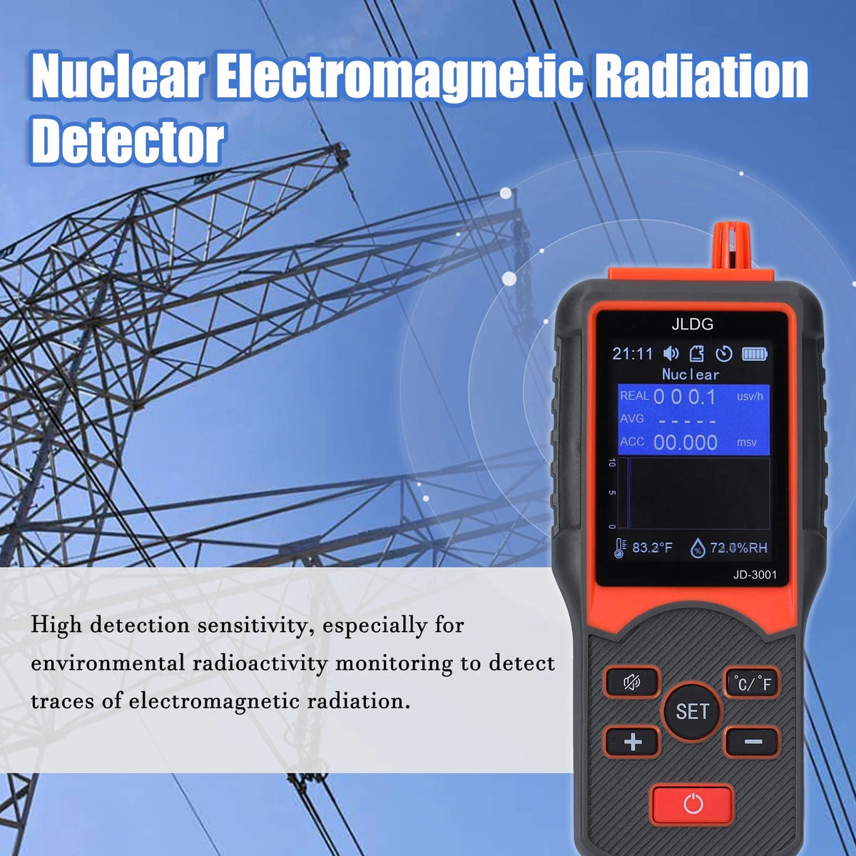 Multifunctional Geiger Counter and Electromagnetic Radiation and Humidity Measurement Device P713