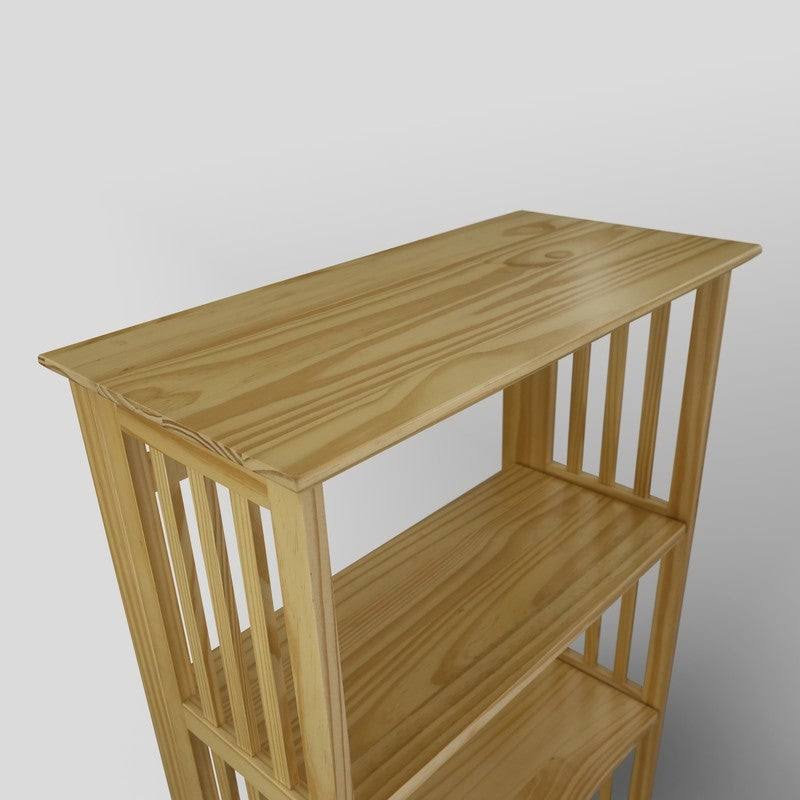 Natural 4-Shelf Folding Bookcase P73265