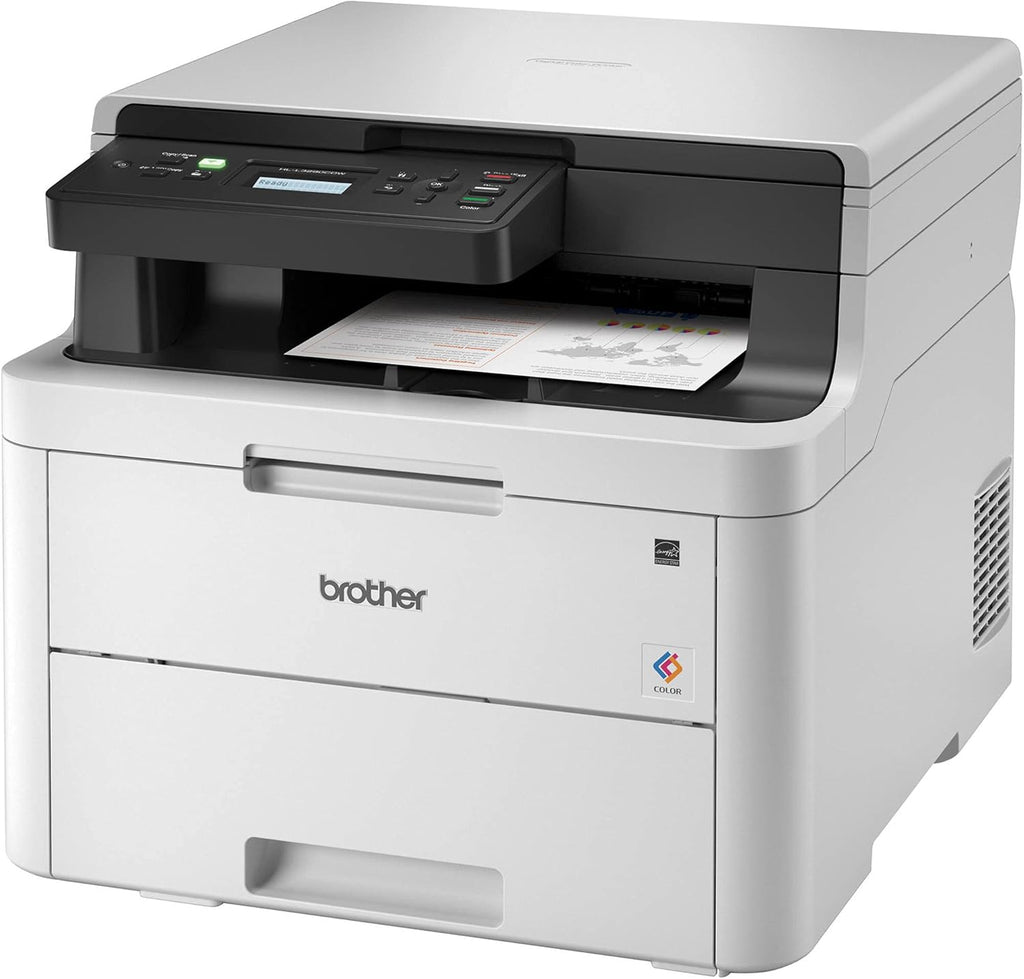 Compact Digital LED Color All-in-One Printer with Flatbed Copy & Scan, Wireless Duplex Printing, 25 ppm, 600x2400 dpi J836