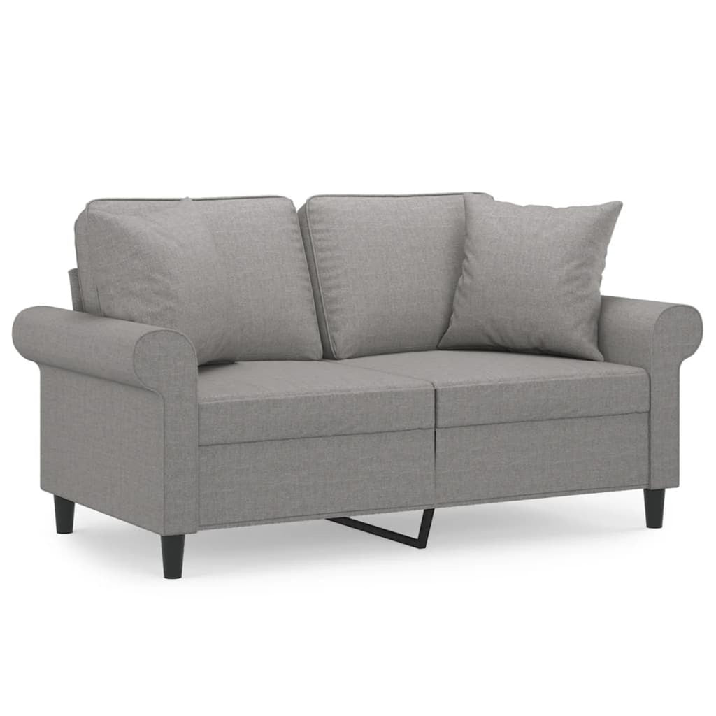 Gray 47.2" Fabric 2-Seater Sofa Q36477