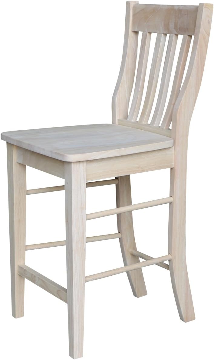 Cafe Stool, 24-Inch SH, Unfinished M3783
