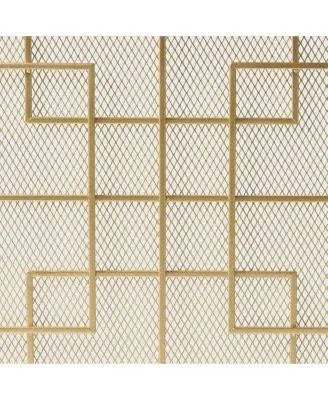 Gold Single Panel Iron Fire Screen M701115