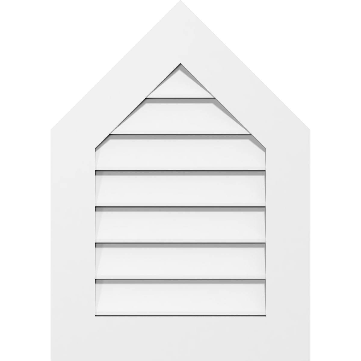 Peaked Top Surface Mount PVC Gable Vent E299