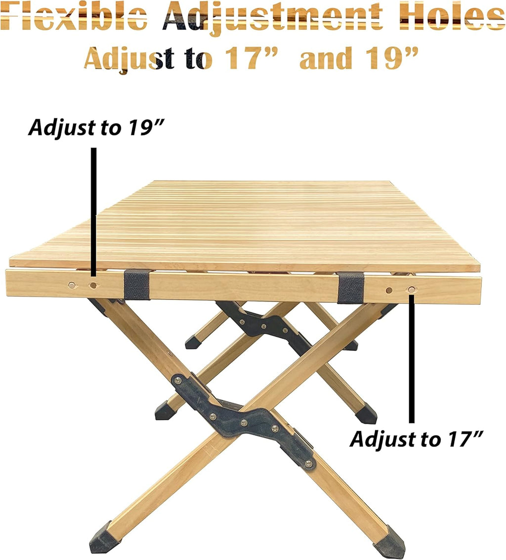 Portable Folding Wooden Picnic Table with Carry Bag A6342