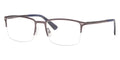 Matte Gray Semi-Rimless Rectangular Eyeglasses R479640