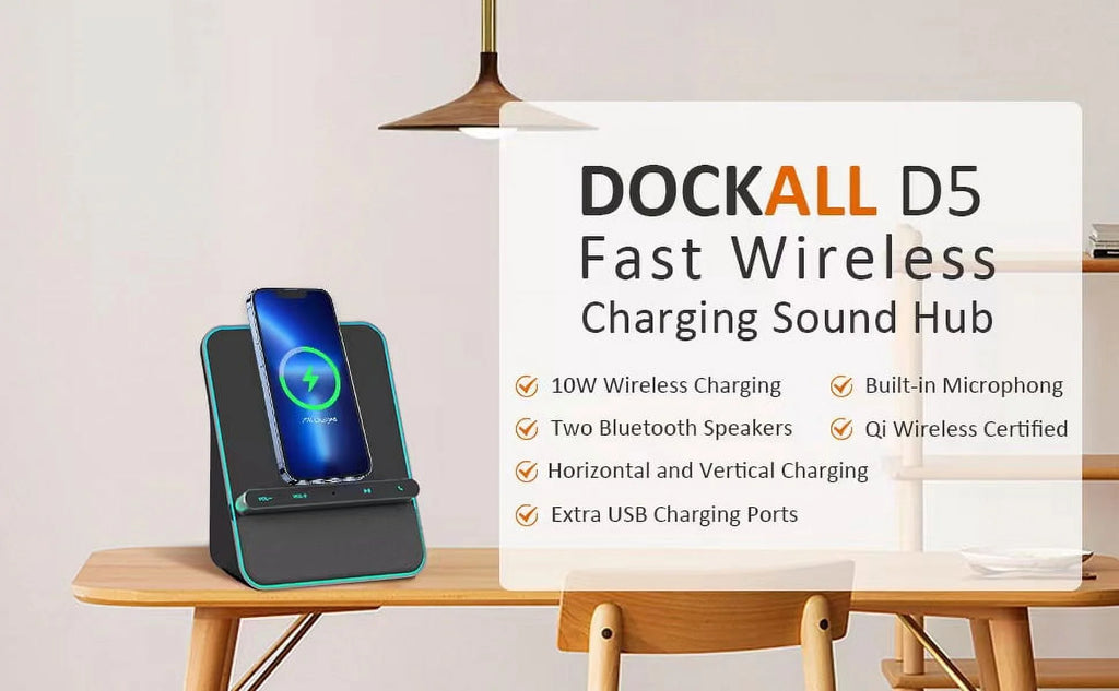 Wireless Charging Bluetooth Speaker with Handsfree Call C2664