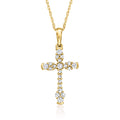 0.25 ct. t.w. Diamond Cross Pendant Necklace in 14kt Yellow Gold B618