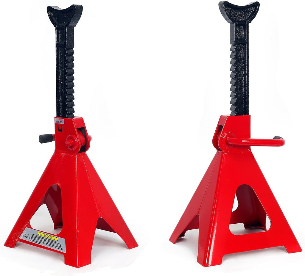 2PC Jack Stand 12-Ton Capacity Adjustable Height Self-Locking Ratchet G107