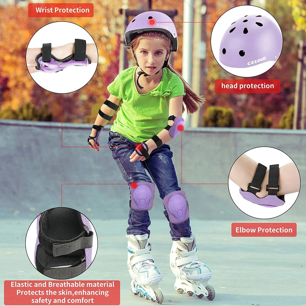 Kids Bike Helmet Adjustable Multi Sport Violet V62242