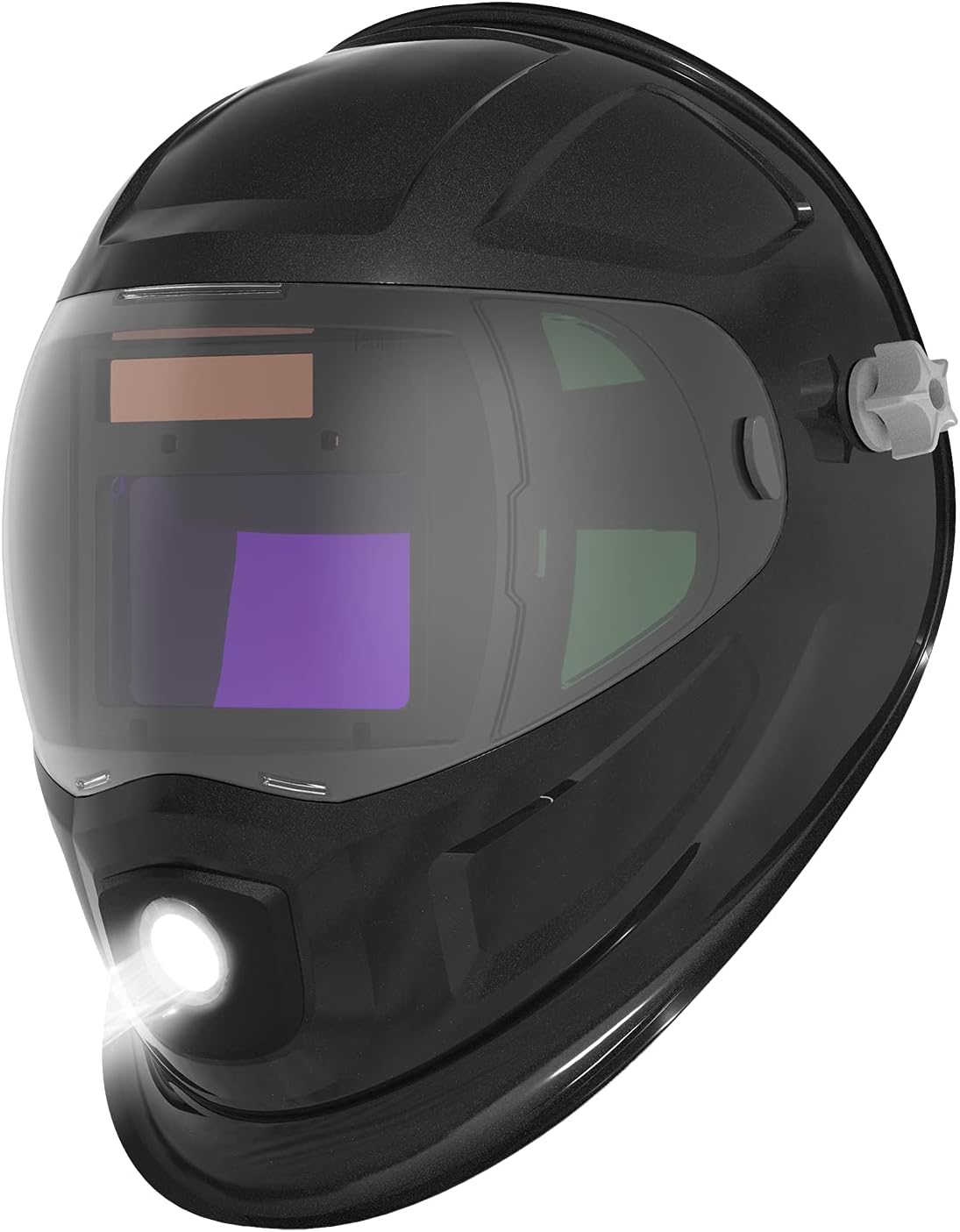 Welding Helmet Auto Darkening with Side View, Carbon Fiber J319