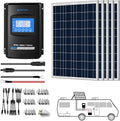 500W 12/24V Polycrystalline Off-Grid Solar Panel Kit with 5PCs 100W Rigid Solar Panels and 40A MPPT Controller U14145