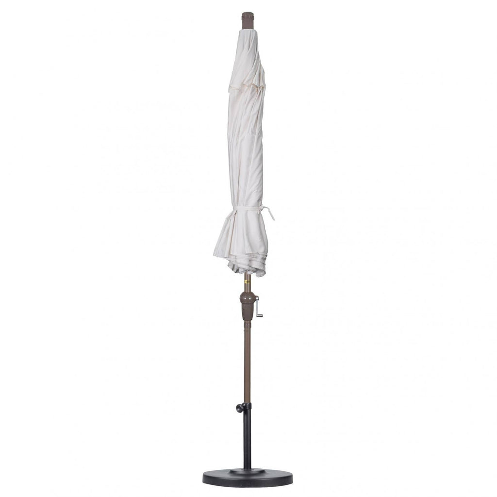 Beige 9 ft. Sunbrella Aluminum Market Umbrella N719611
